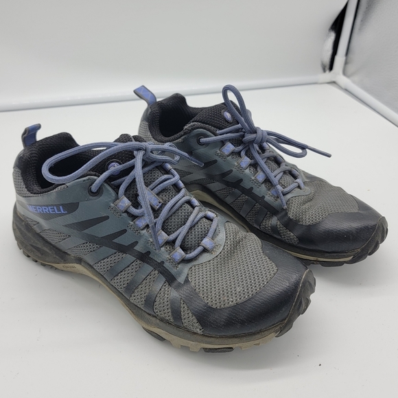 Merrell Womens Q Form 2 Sz 6.5 Shoes Hiking Trail Running Blue Grey Select Grip - Picture 1 of 12